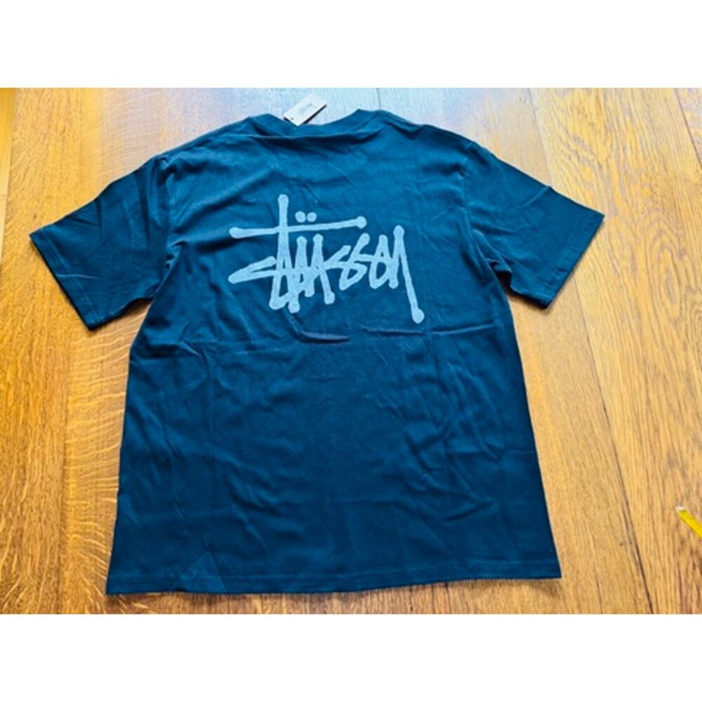 NWT Stussy Basic Logo Tee LARGE in Black